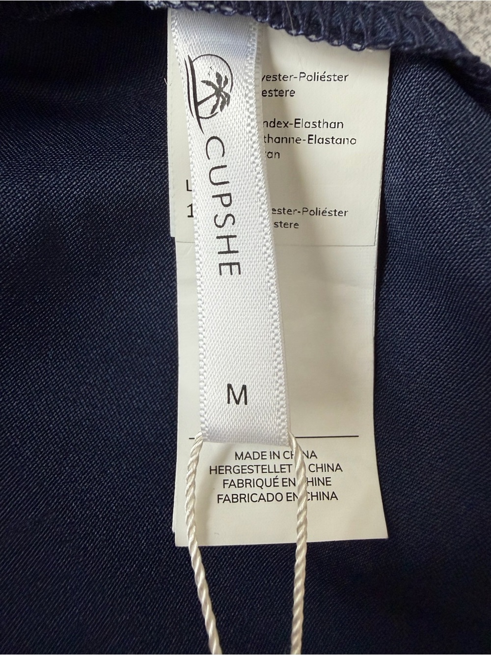 Cupshe Evonne Navy One-Shoulder Satin Sheath Dress - Picture 6 of 7
